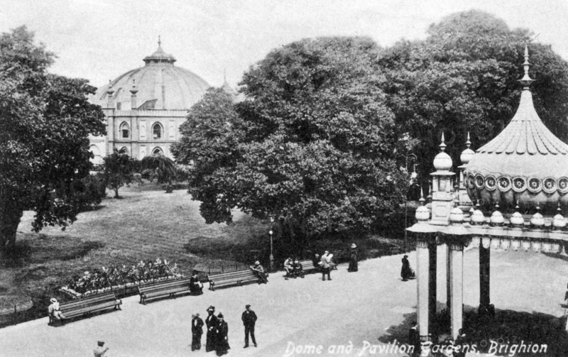 Dome and Pavilion Gardens, Brighton, early 20th century. Artist: Unknown