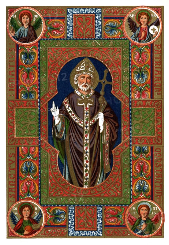 Saint and Angels, 1886. Artist: Unknown