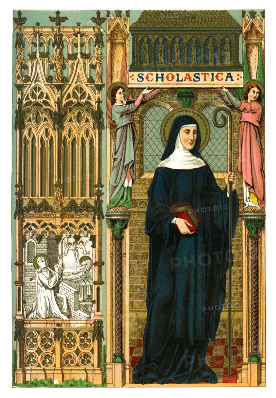 St Scholastica, 1886. Artist: Unknown