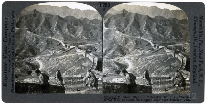 Great Wall of China, near Hankow Pass, China, c1900s.Artist: Keystone