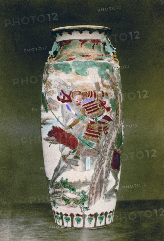 Satsuma vase, Japan, 1882. Artist: Baron Raimund von Stillfried