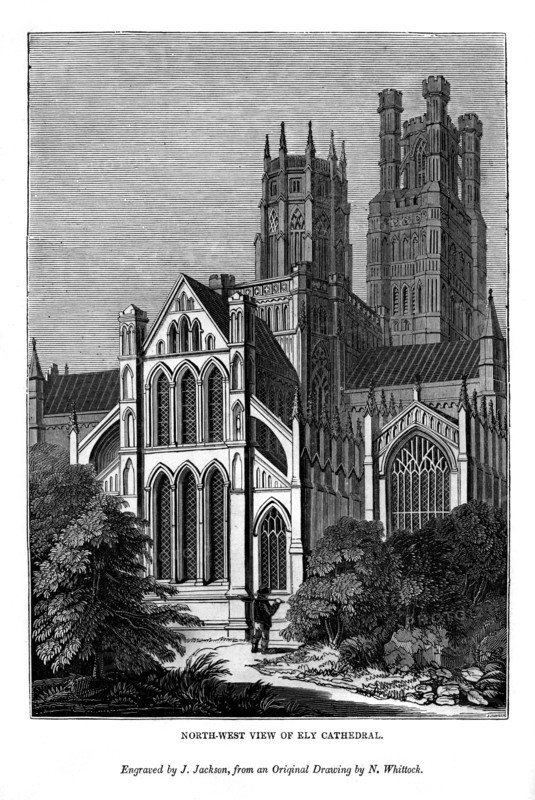 North west view of Ely Cathedral, 1843. Artist: J Jackson