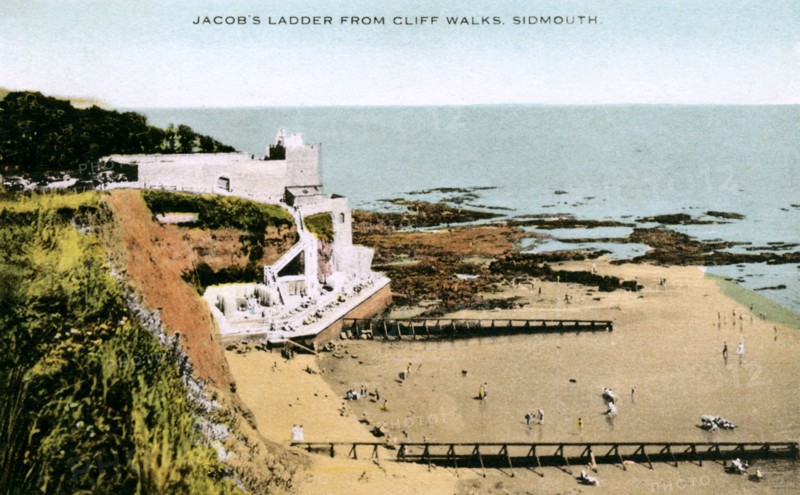 Jacob's Ladder, as seen from Cliff Walks, Sidmouth, Devon, early 20th century. Artist: Unknown