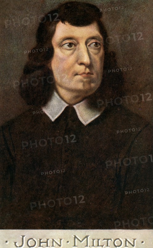John Milton (1608-1674), English poet, early 20th century.Artist: CW Quinnell