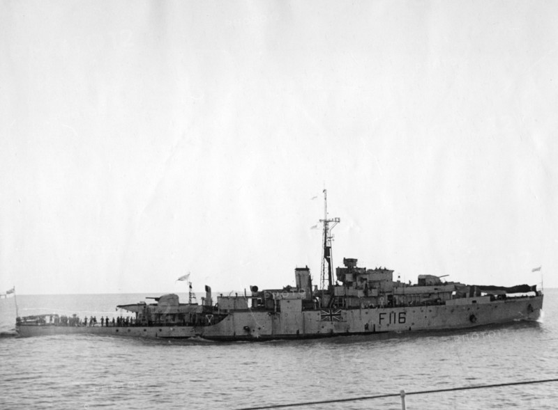 HMS Amethyst, after action on the Yangtze River, 20th April 1949. Artist: Unknown