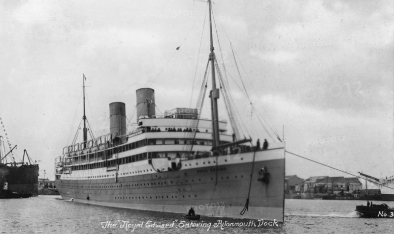 The 'Royal Edward' entering Avonmouth dock, 20th century. Artist: Unknown