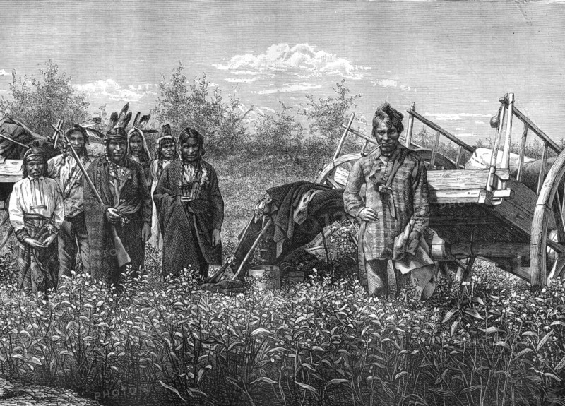 Native Canadians, 19th century.Artist: Dupuy