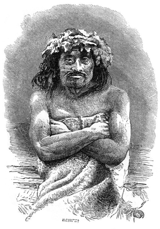 Indigenous person of Vancouver Island, British Columbia, 19th century.Artist: Whymper