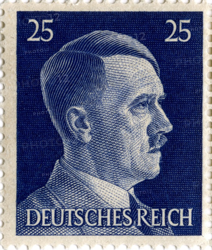 Postage stamp featuring Adolf Hitler (1889-1945), 1941-1942. Artist: Unknown