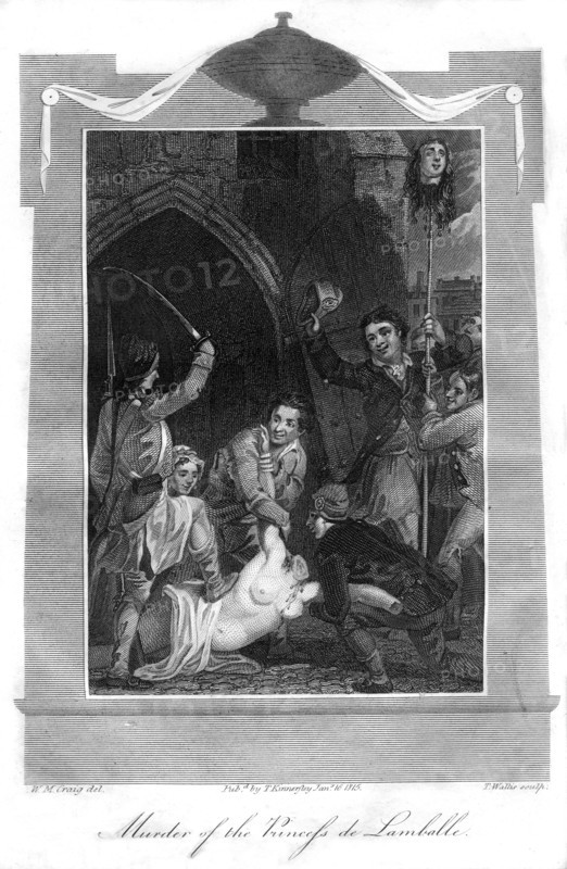 'Murder of the Princess de Lamballe', 1816.Artist: T Wallis