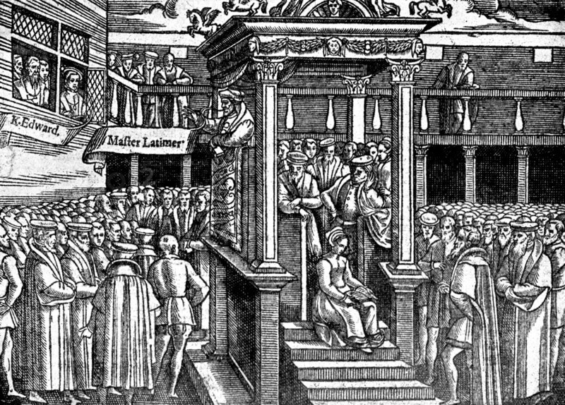 'Latimer Preaching Before King Edward VI', c1550 (c1920). Artist: Unknown