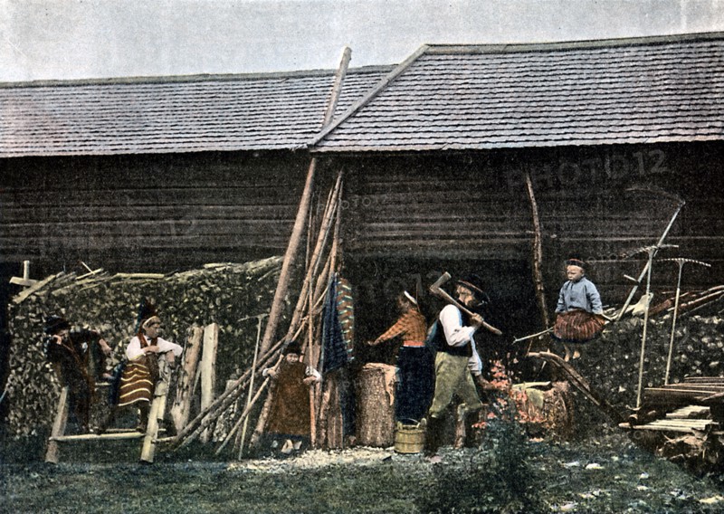 A house in Dalarna, Sweden, c1890. Artist: L Boulanger