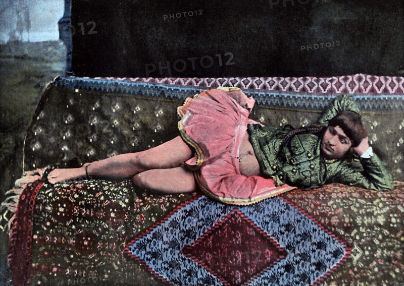 Persian woman in a harem, c1890.Artist: Gillot
