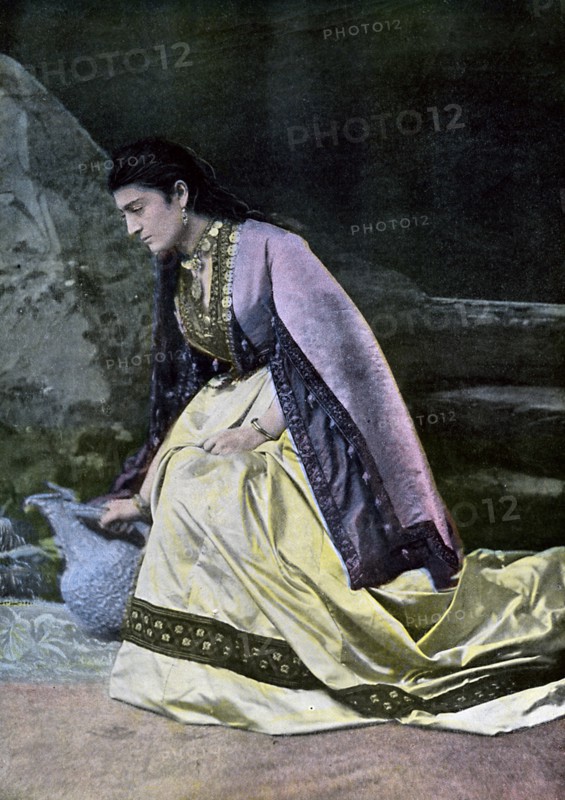 Mingrelien woman collecting water, c1890. Artist: Unknown