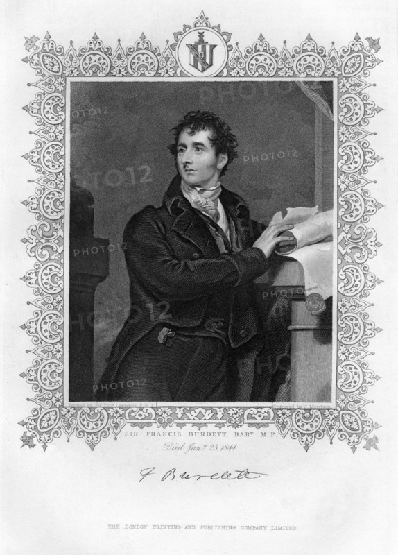 Sir Francis Burdett (1770-1844), English reformist politician, 19th century.Artist: James Morrison