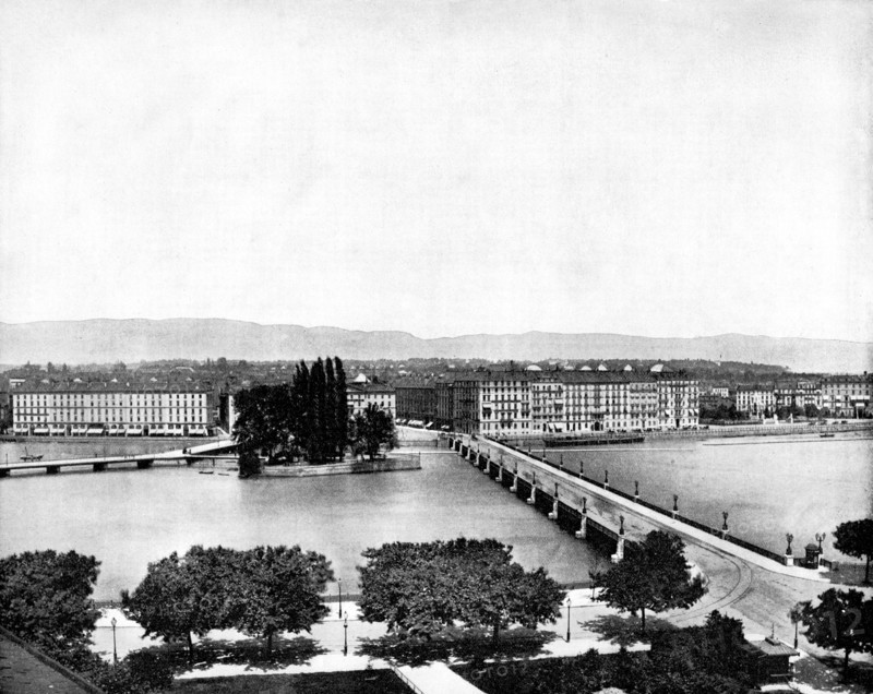 Geneva, Switzerland, 1893.Artist: John L Stoddard