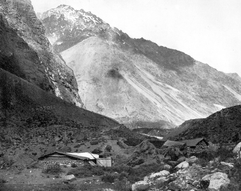 Pass of Uspallata, Andes Mountains, South America, 1893.Artist: John L Stoddard