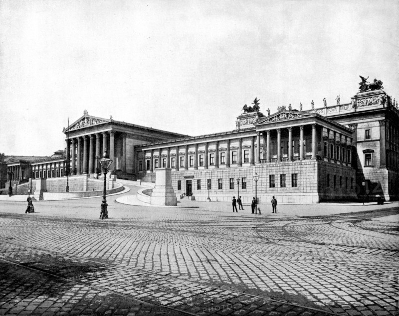Houses of Parliament, Vienna, 1893.Artist: John L Stoddard
