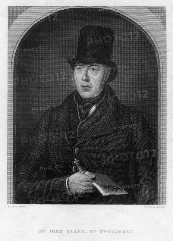 Mr John Clarke, of Newmarket, 1834. Artist: Henry R Cook