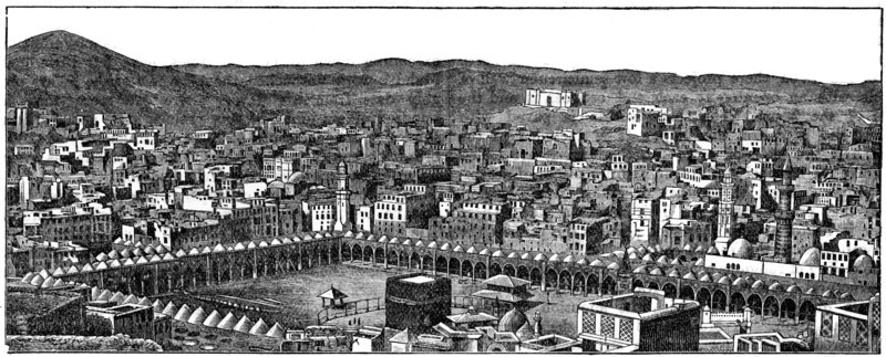 The Kaaba, Masjid al-Haram mosque, Mecca, 1877. Artist: Unknown