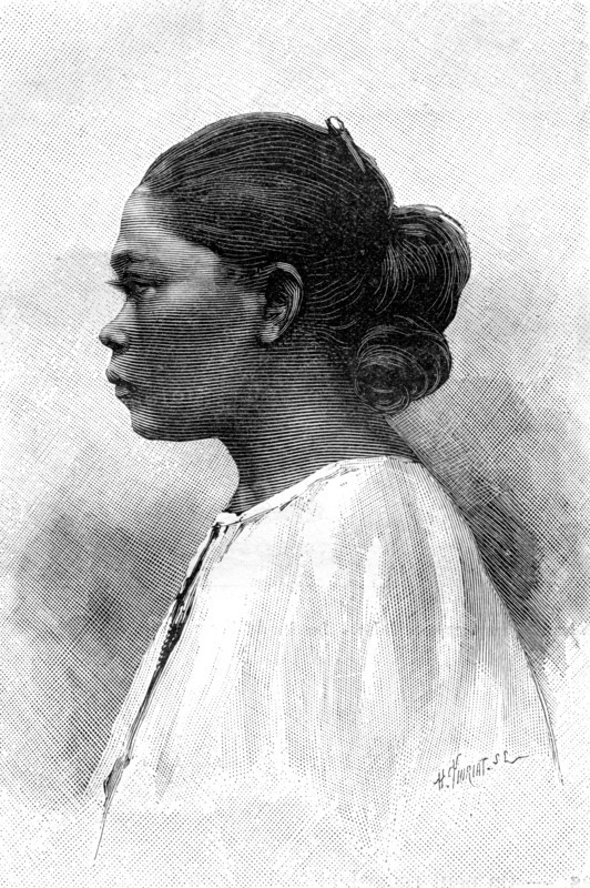 Malaysian woman, 19th century. Artist: Henri Thiriat