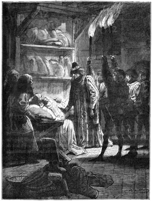 Olivier de Clisson tells the king who tried to assassinate him, 1898. Artist: Unknown