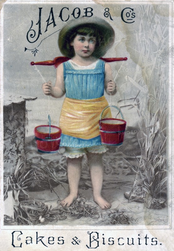 'Jacob and Cos. Cakes & Biscuits', c1900s-c1920s. Advertising postcard. Artist: Unknown