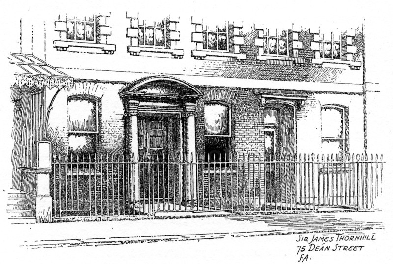 Sir James Thornhill's house, 75 Dean Street, London, 1912. Artist: Frederick Adcock