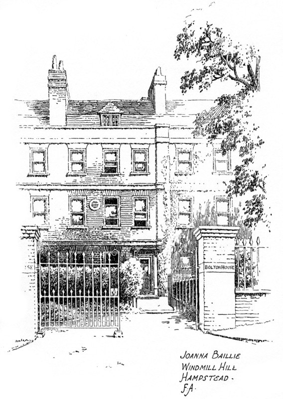 Joanna Baillie's house, Windmill Hill, Hampstead, London, 1912. Artist: Frederick Adcock