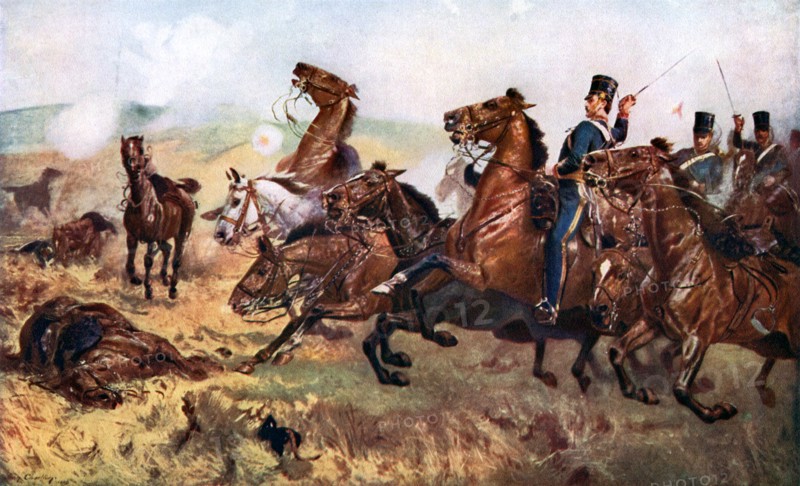 'Battle of Balaclava, 25th October 1854', (c1920). Artist: John Charlton