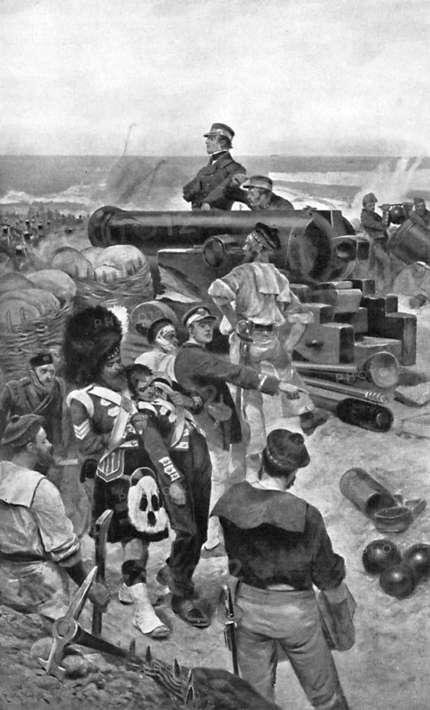 The Naval Brigade at Sevastopol, 1850s. Artist: Unknown