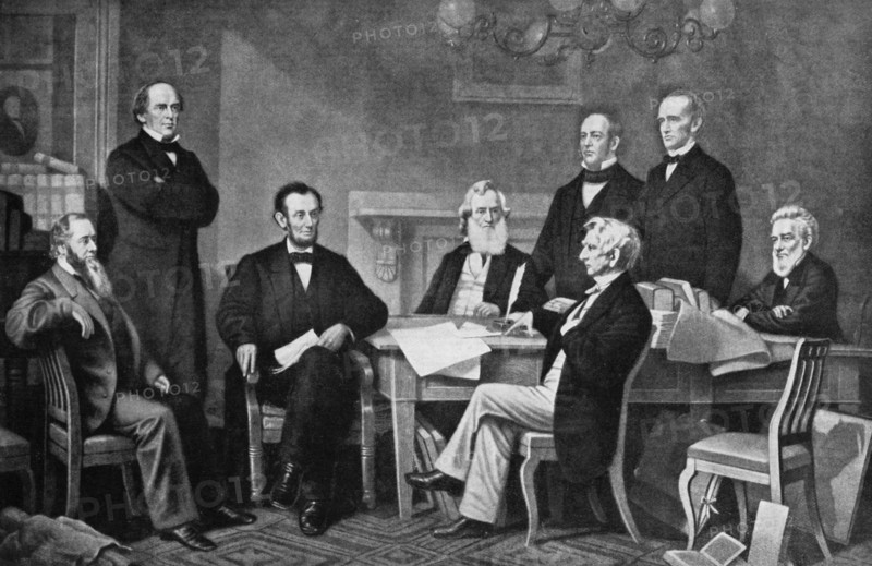 The first reading of the proclamation of emancipation, 1863, (c1920). Artist: Unknown