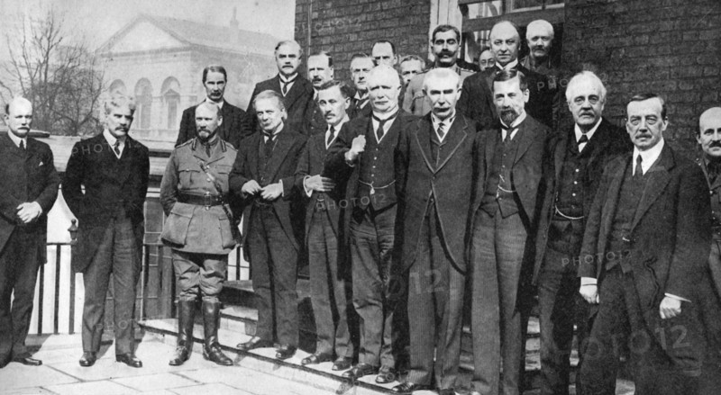 David Lloyd George, British Prime Minister, with some of his colleagues, 1917 (1936). Artist: Unknown