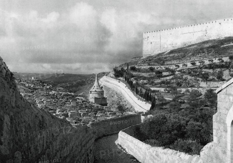 Jewish burial places near the Wall of Jerusalem, 1937. Artist: Martin Hurlimann