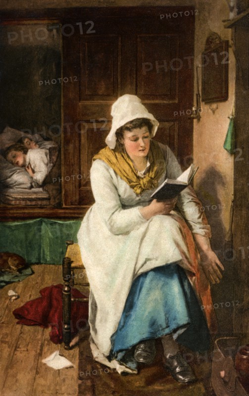 'When the Children are Asleep', 1908-1909. Artist: Unknown