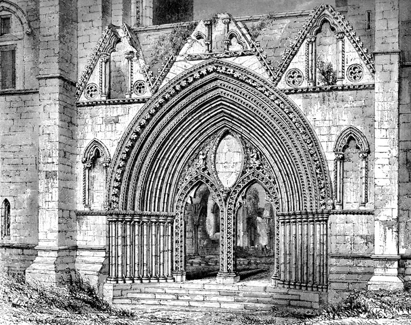 Western doorway of Elgin Cathedral, Elgin, Moray, Scotland, 1908-1909. Artist: Unknown