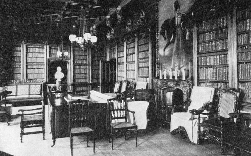 'The Library, Abbotswood', 1923.Artist: WA Mansell & Co
