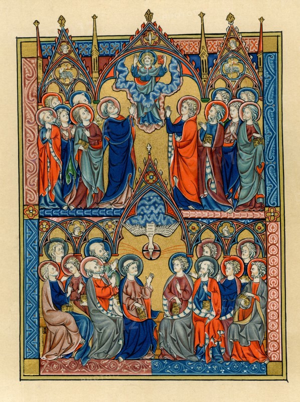 Ascension and Pentecost, 1290-1300. Artist: Unknown
