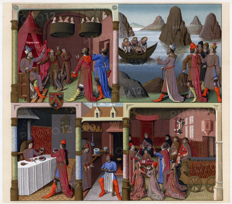 Sergius Orata and other Romans, 1473-1480.Artist: Francois Fouquet