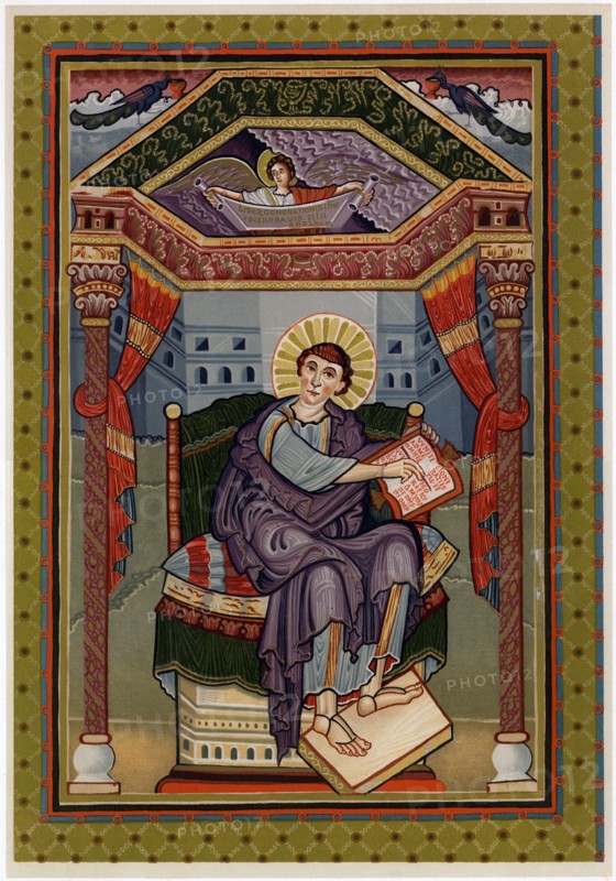 St Matthew, c800 AD. Artist: Unknown
