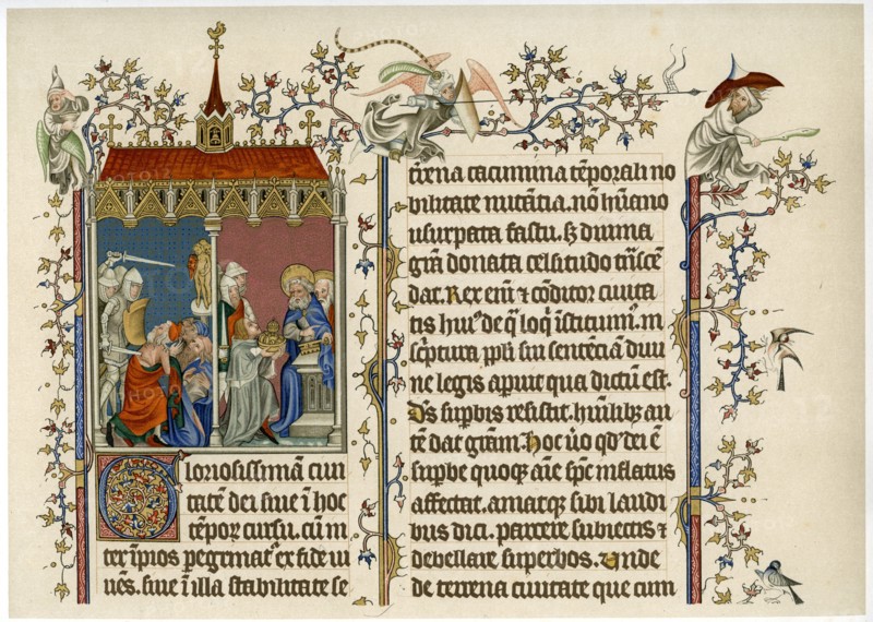 Two bible scenes, late 14th century. Artist: Unknown