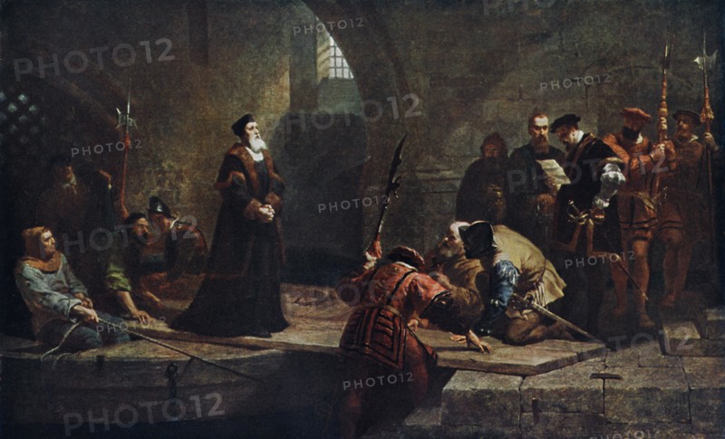 'Thomas Cranmer at the Traitor's Gate', 1553 (1926).Artist: Frederick Goodall