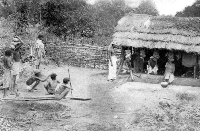 Village outcasts shopping in south India, 1926. Artist: Unknown