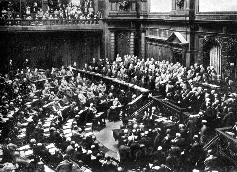 A typical sitting of the Reichstag, Parliament of the German Republic, 1926. Artist: Unknown