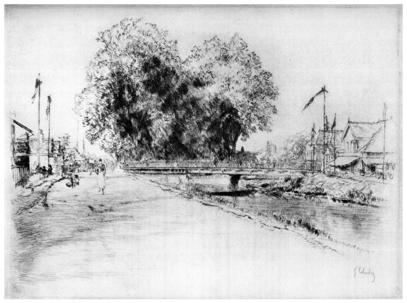 'Canal a Troyes', c1880-1930 (1924). Artist: Gustave Leheutre
