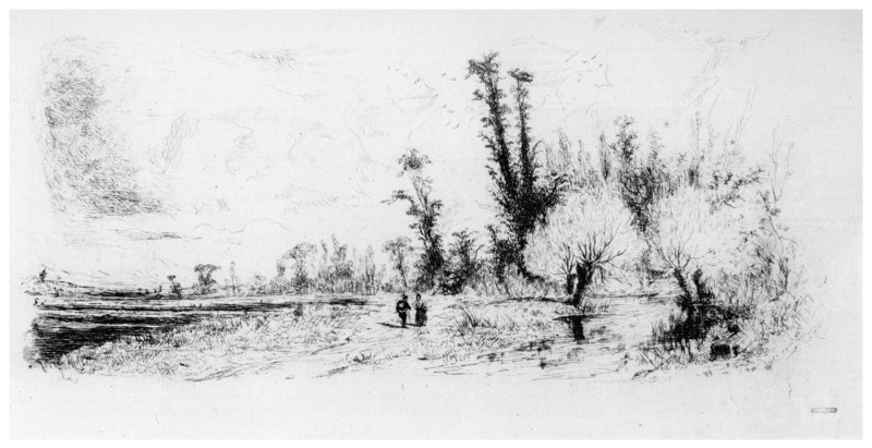 'Saulaie des Environs de Paris', c1820-1870, (1924). Artist: Paul Huet