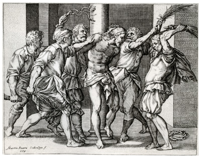 'The Scourging of Christ', 1568, (1937). Artist: Martino Rota