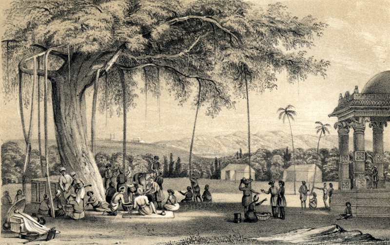 'Headman of the village holding his court', 1847. Artist: Unknown