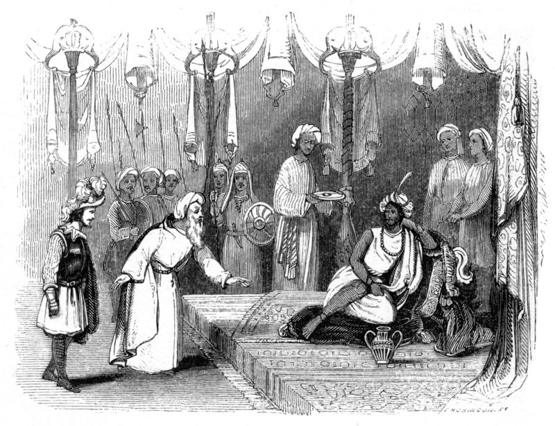 Vasco da Gama's introduction to the Zamorin, India, 1498, (1847). Artist: Robinson