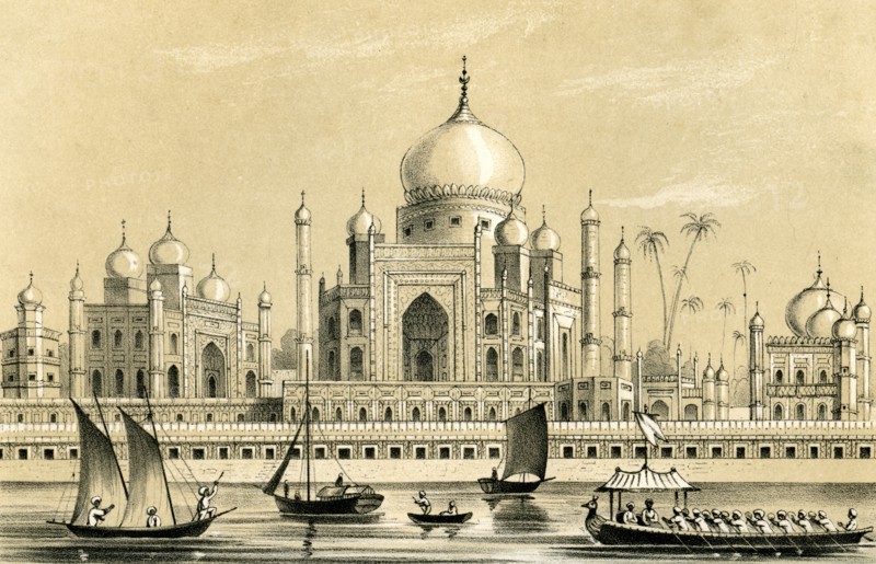 'The tomb of the favourite Sultan of Akbar Khan at Agra', 1847. Artist: Unknown